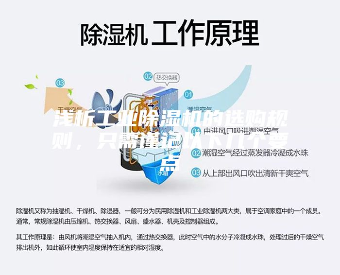 淺析工業除濕機的選購規則，只需謹記以下幾個要點